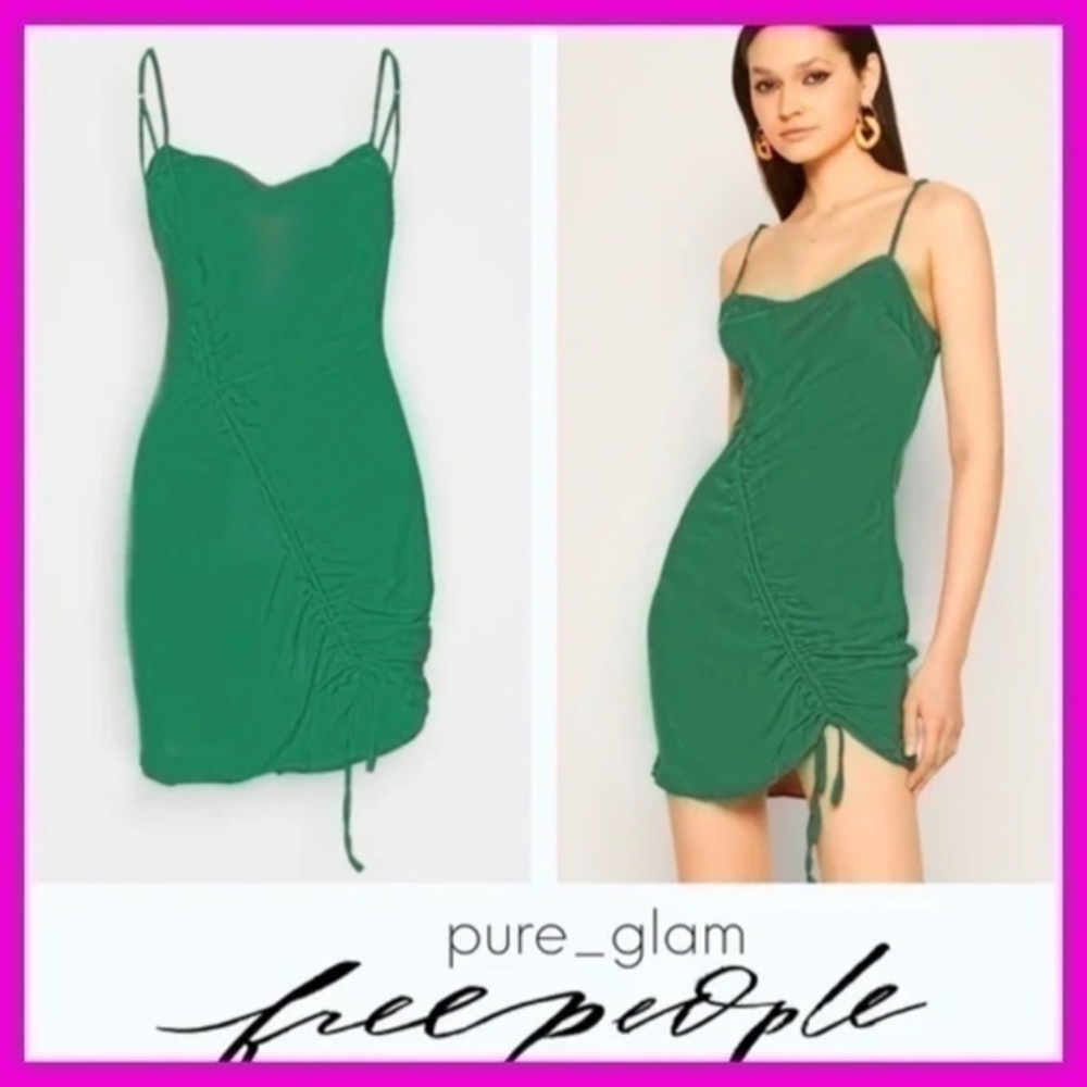 NEW FREE PEOPLE dress slip dress SMALL ruched